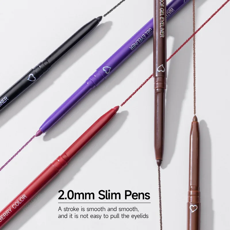 Eyeliner per trucco occhi a lunga durata Penna per eyeliner impermeabile Cosmetici per occhi Trucco Eyeliner lucido fumoso Ombretto Matita per sopracciglia