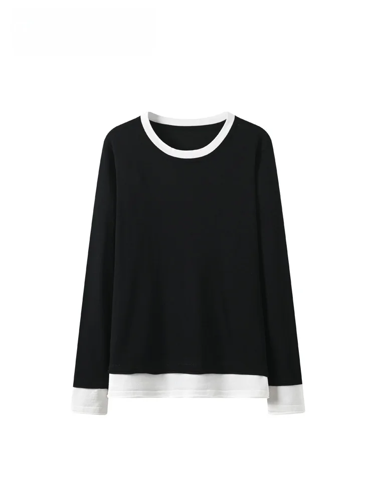 

Cara CLUB трикотаж больших размеров Long Sve round Ne женская модная внутренняя одежда осень-зима новый Sle для похудения сращивание