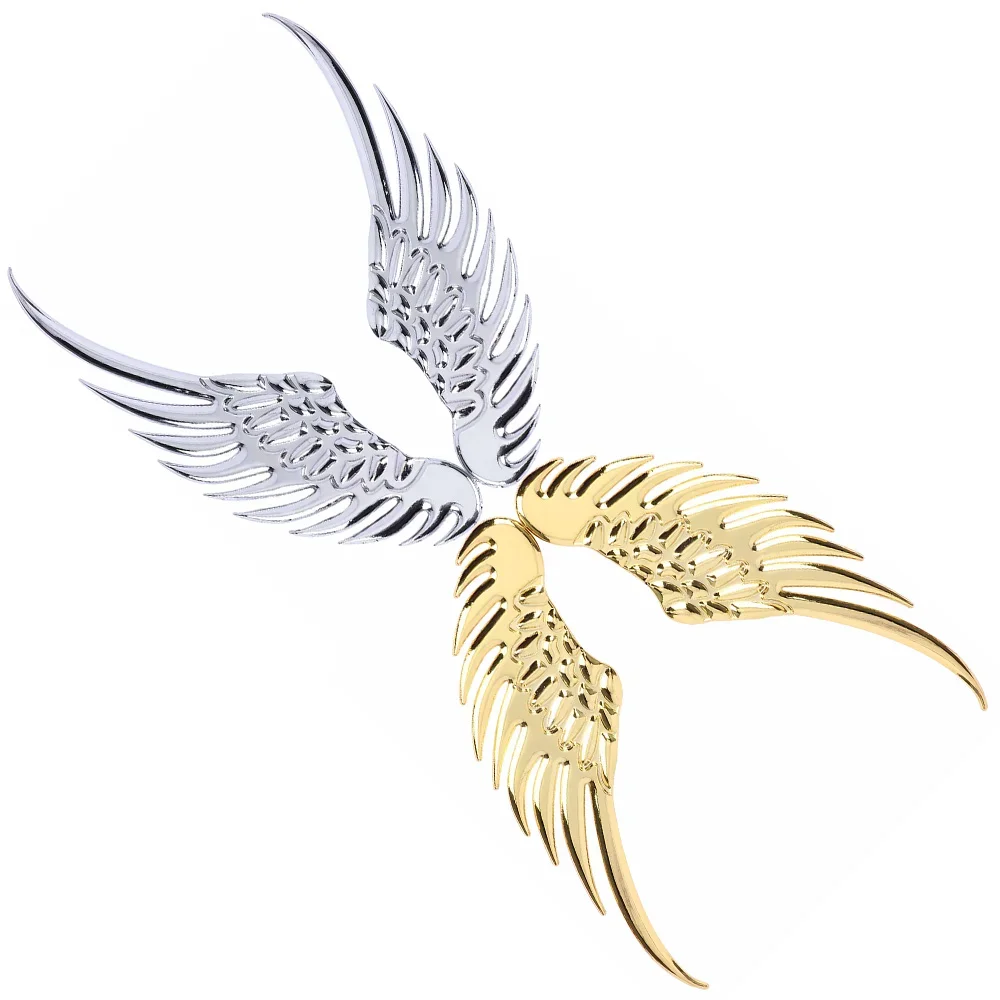 1Pc 3D Stereo Metal Angel Wing Car Stickers Decoration Badge Emblem Chrome Car Auto Sticker Decal Car 3d Big Wings Car Sticker