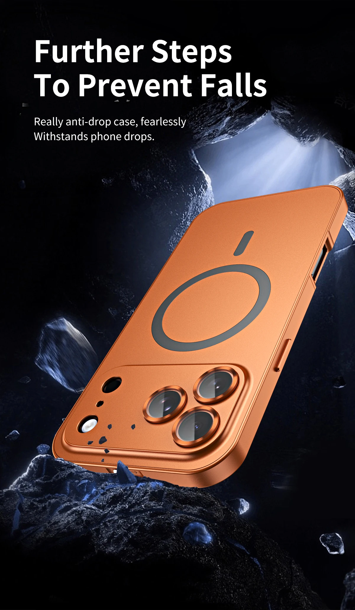 PHAEVOX MagFrame Pro polycarbonate PC back panel slim profile on iPhone
