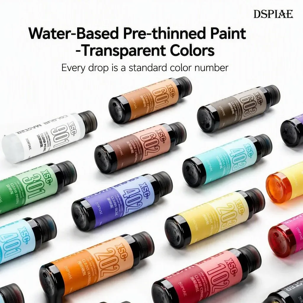 DSPIAE XSC Serie 50ML Vorgemischte Wasserbasierte Farbe Basisfarbe Master Sprühfarbe für Bemalte Modellbausätze Pigment für Hobby DIY Neu – Detail 8