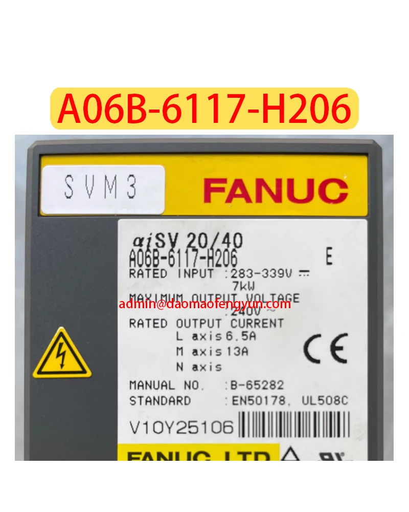 

A06B-6117-H206 Used Servo Drive，A06B 6117 H206，Fast shipping，In Stock