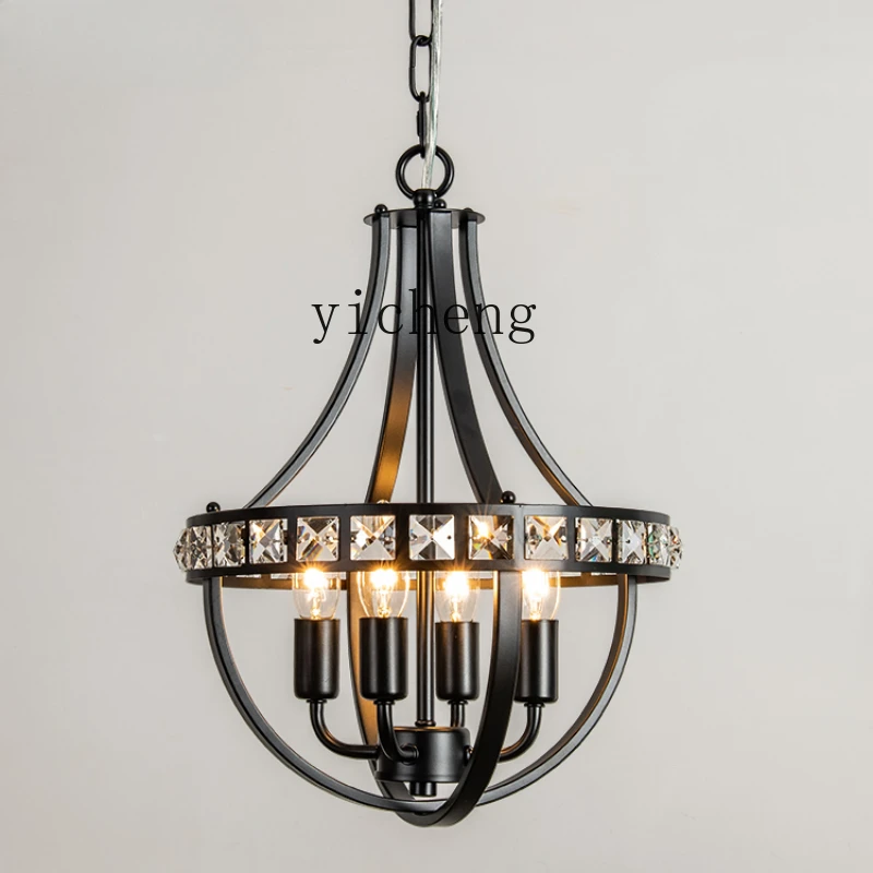 

ZF Chandelier High-Grade Crystal Dining-Room Lamp Kitchen Unit Commercial Bedroom Black