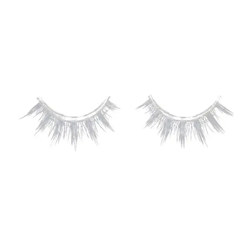 Cosplay Makeup Natural Looking Clear Root White Long Thick Cross False Eyelashes