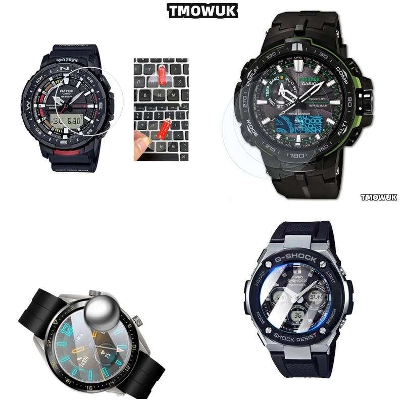 

For Casio GA100 6100 TR770 Pro-Trek EFR 303 GA-2200 GA-2100 GST-W300, Advanced 9H Toughness, Perfect Fit Watch Guard.