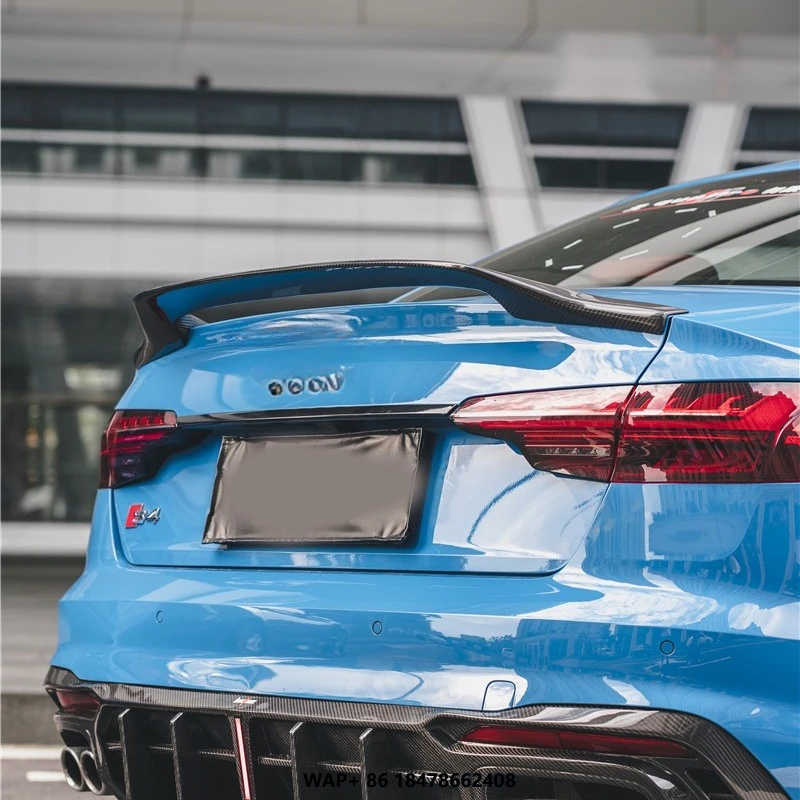 

For 17-21 2018 2021 S4 B5 B8.5 B9 A4L A5 Spoiler S5 RS5 Parts Dry Carbon Fiber Rear Wing