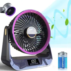 Ventilador Circulador de Ar de Mesa para Casa, Quarto Forte Fluxo de Ar, 90 ° Ajustável, 28db, Low Noise Desk Fan para Escritório e Cozinha