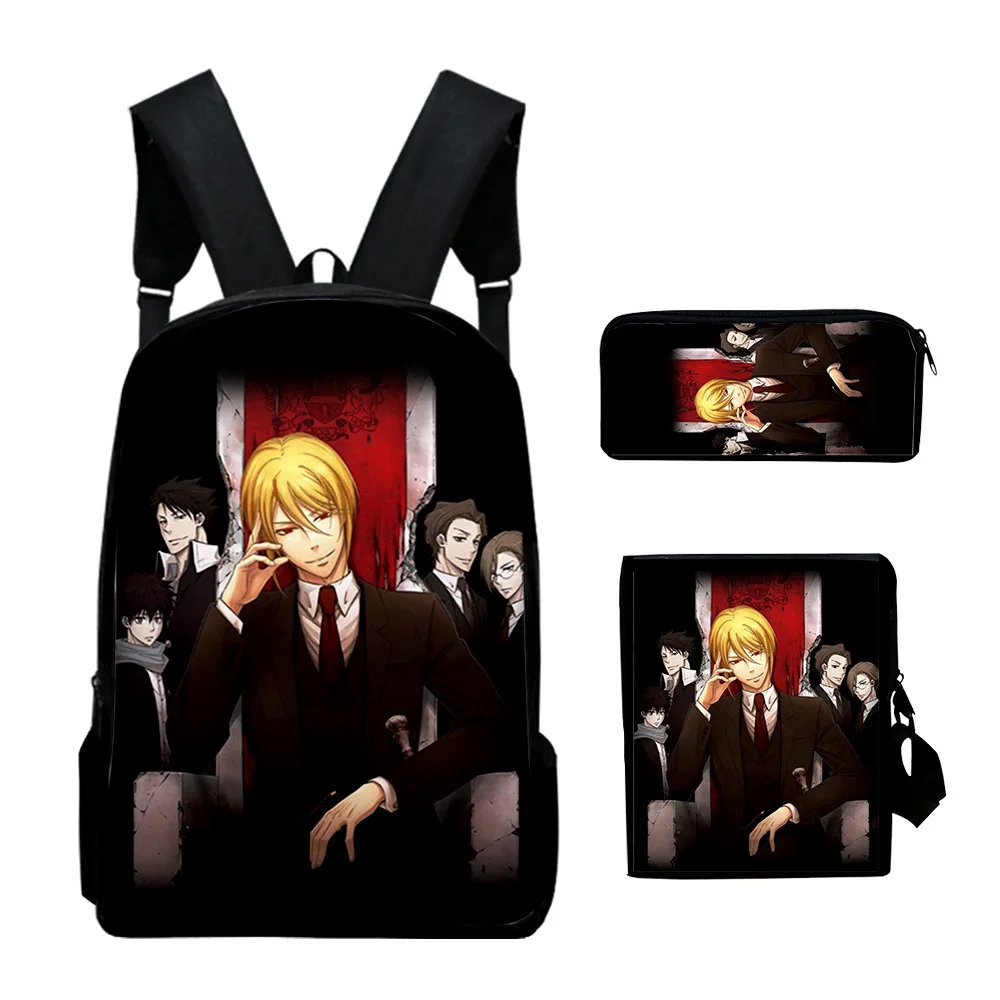 Creative Youthful Moriarty the Patriot 3D Print 3pcs/Set Student Travel bags Laptop Daypack Backpack Shoulder Bag Pencil Case
