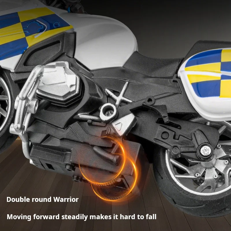 1:14 R1250RT-P High-Performance Patrol Police Car Motorcycle Simulation Alloy Model Toy Collectible Ornament