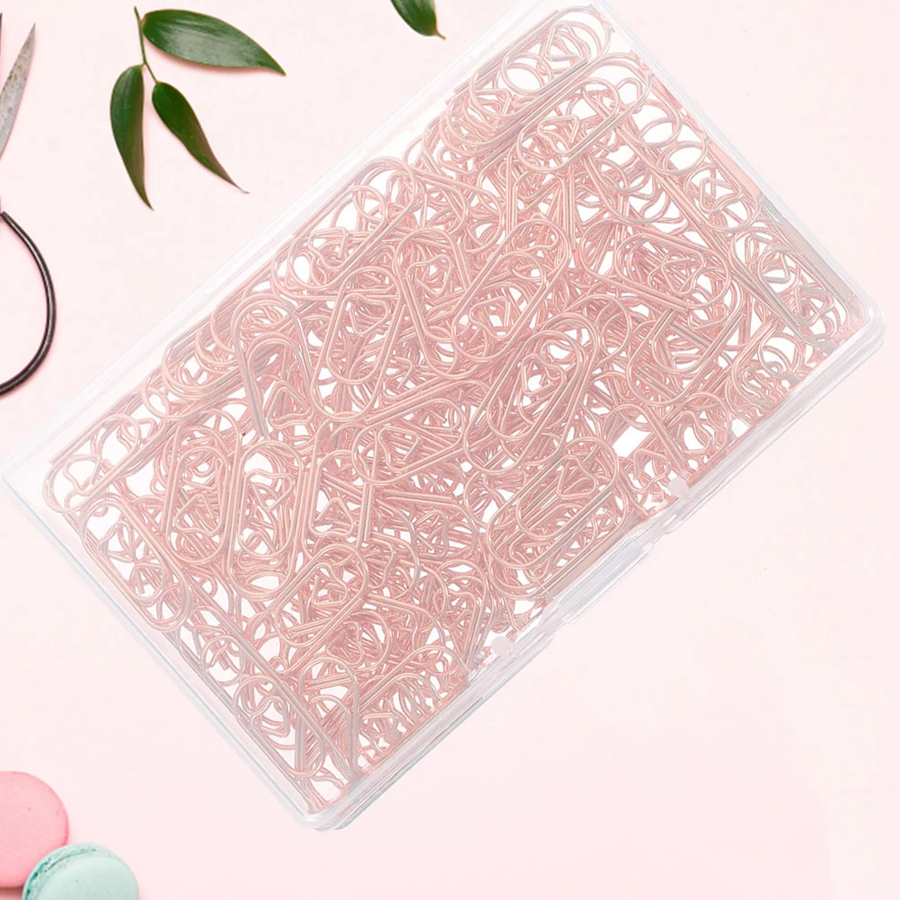 

300Pcs Heart Shape Paperclips Mini Metal Paper Clips for Office Supplies Notes Crafts Creative Decoration Metal Paper Clip
