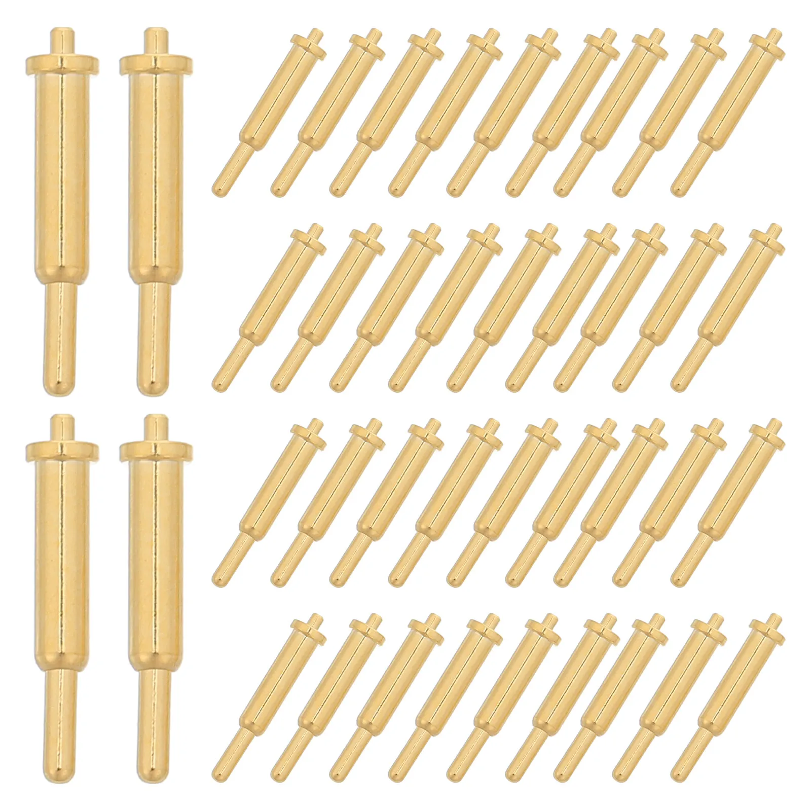 High Precision Spring Loaded Pin 1.5mm Tip 12Mm Body Length Gold Plated Copper Alloy for Circuit Board Assembly and Sensor