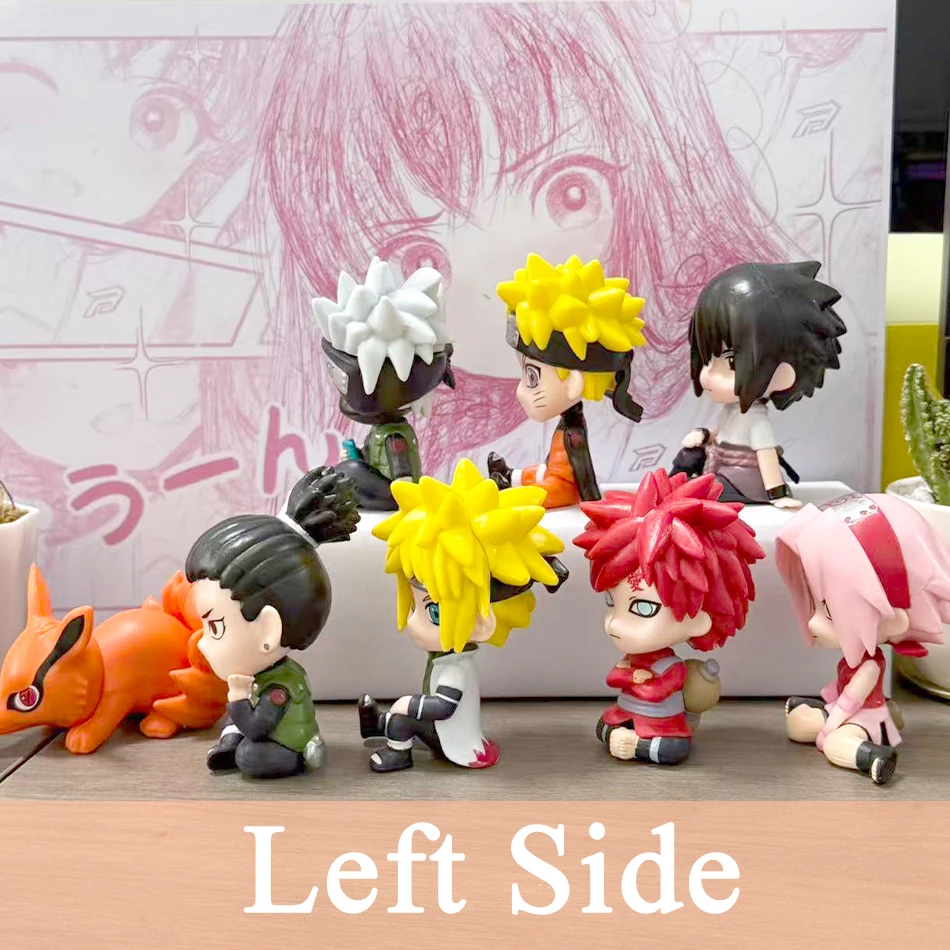 8pcs Set Anime Naruto Figure Kakashi Sasuke Uchiha Itachi Gaara Haruno Sakura Action Figural Q Version PVC Model Kids Toys Gift
