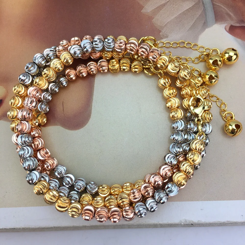 Yuminglai Fashion Luxury 4pcs/set Multiple Colors Beaded Bracelet Bangle Dubai Jewelry Accessories for Women FHK17324