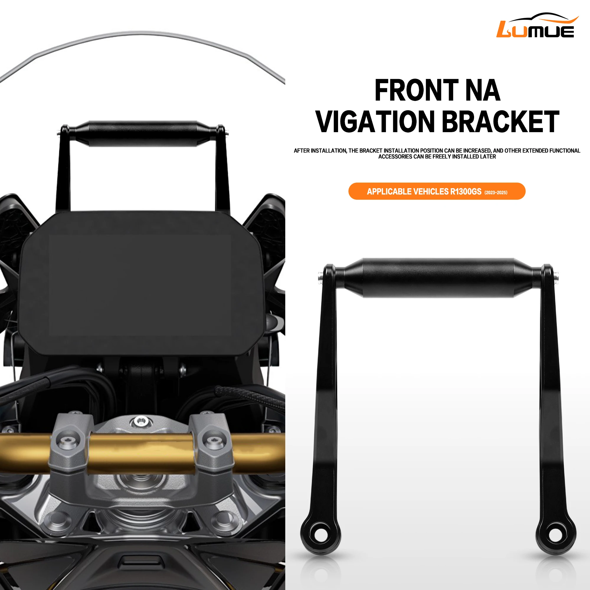 

For BMW R 1300 GS ADV R1300 GS 2023 2025 Motorcycle Handlebar Extension GPS Navigation Bracket Crossbar Phone Stand Holder