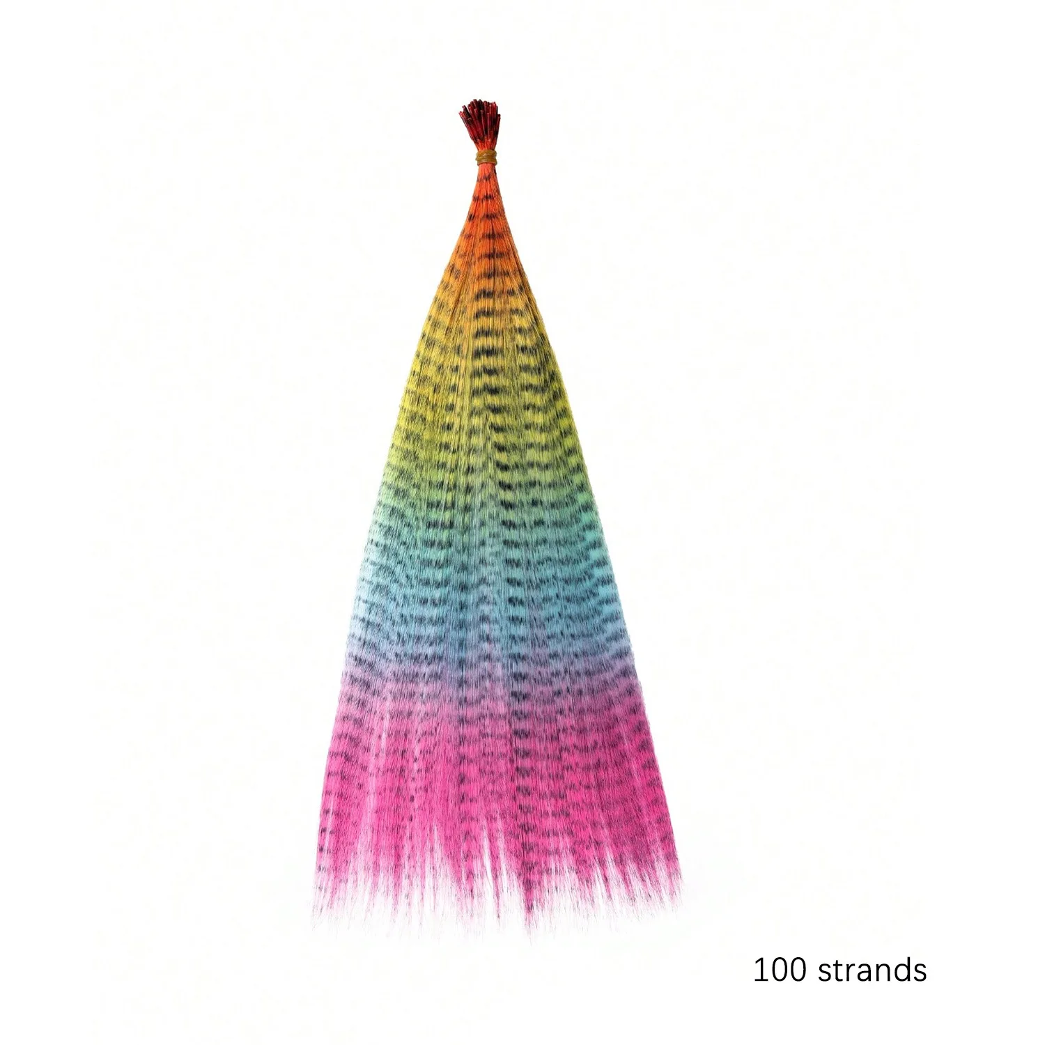 Synthetisch verenhaar Ombre kleur Feather Extensions Regenboog Kleurrijk haar Verenverlenging Lange rechte haarstukken voor meisjes