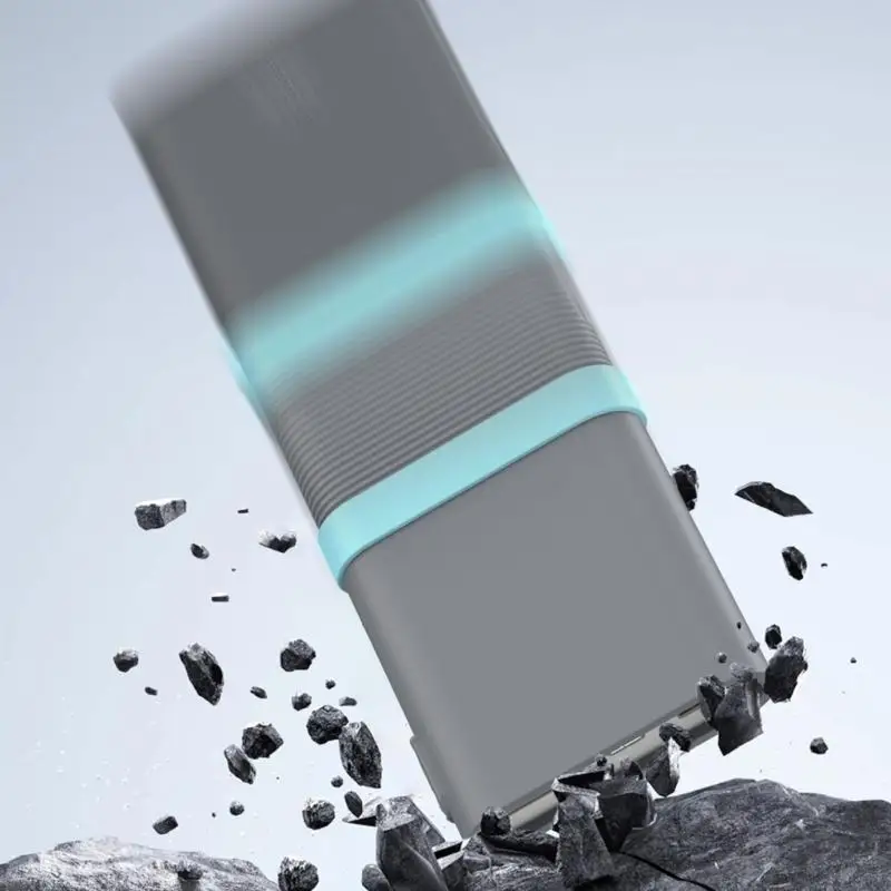 Caso silicone com molduras elevadas proteções carregador seguro para 100W