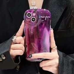 Halo Dyed Dark Purple Woven Bracelet Suitable for iPhone 14promax Phone Case 13pro Crossbody Strap 12 11 Fall Protection Cover