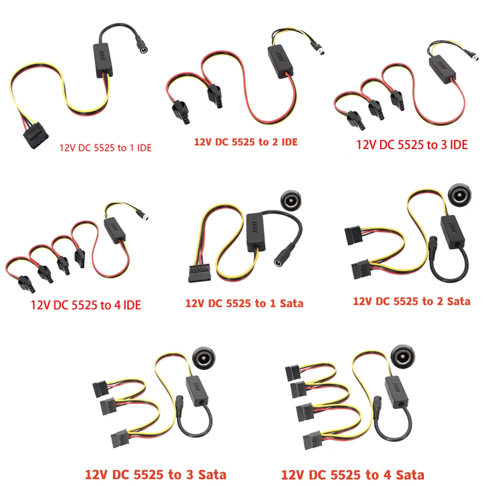 �y�Z�[�����zDC 5525 - �n�[�h�f�B�X�N�P�[�u�� DC 12V - SATA �n�[�h�f�B�X�N�P�[�u�� �~���d�����M�����[�^ DC - SATA/IDE �A�_�v�^ NAS�T�[�o�[PC�p