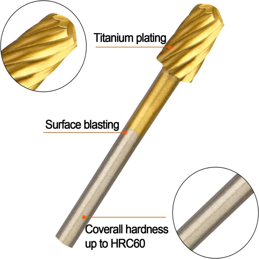 Solid Carbide Burr Set para Carpintaria, Shank Rotary Files, Grinder Broca, Gravura, Perfuração, Escultura, HSS, 1/8 ", 20Pcs