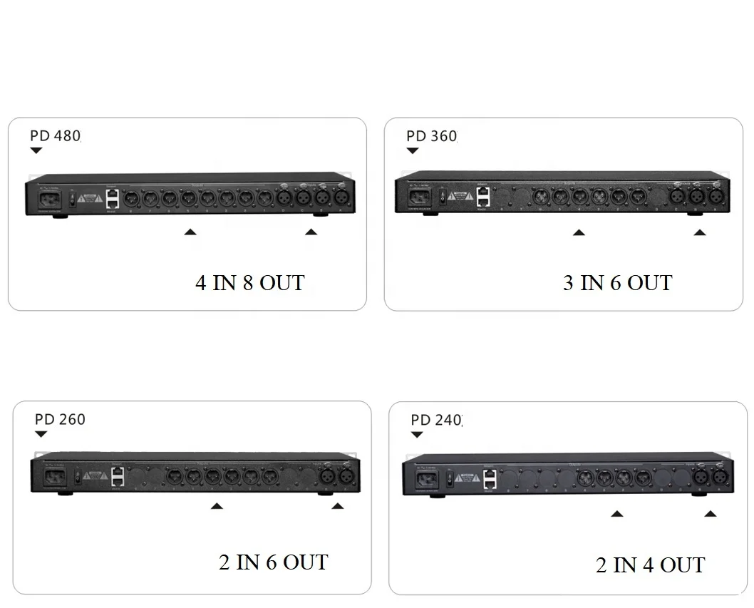 Professional 3 By 6 Digital Audio Processor 4 In 8 Out Sound Crossover/system Processor Linkwitz-riley Bessel Butterworth Filter