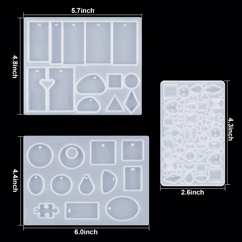 159Pcs DIY Jewelry Resin Casting Molds And Tools Full Kit Silicone Molds For DIY Jewelry Pendant Craft Making Set