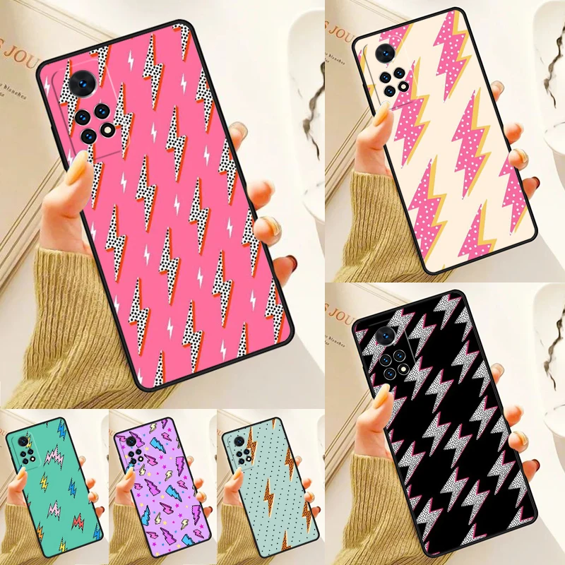 

Милый чехол с молнией в горошек и звездами для Samsung Galaxy S24 Plus S23 S20 S21FE Lite S22 Ultra Note 20 S8 S9 S10, чехол для телефона