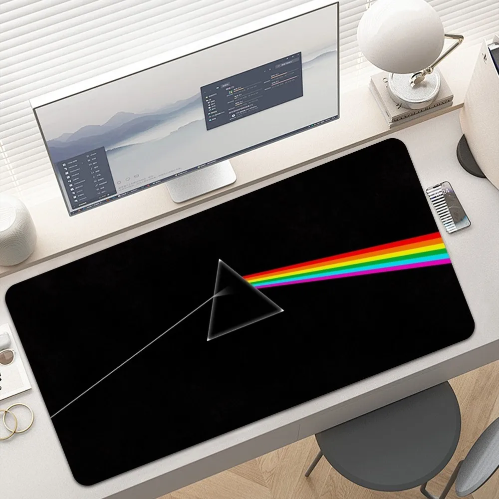 P-핑크 핫 밴드 F-Floyd 바닥 매트, 대형 게임 컴퓨터 게이머 PC 키보드 마우스 매트