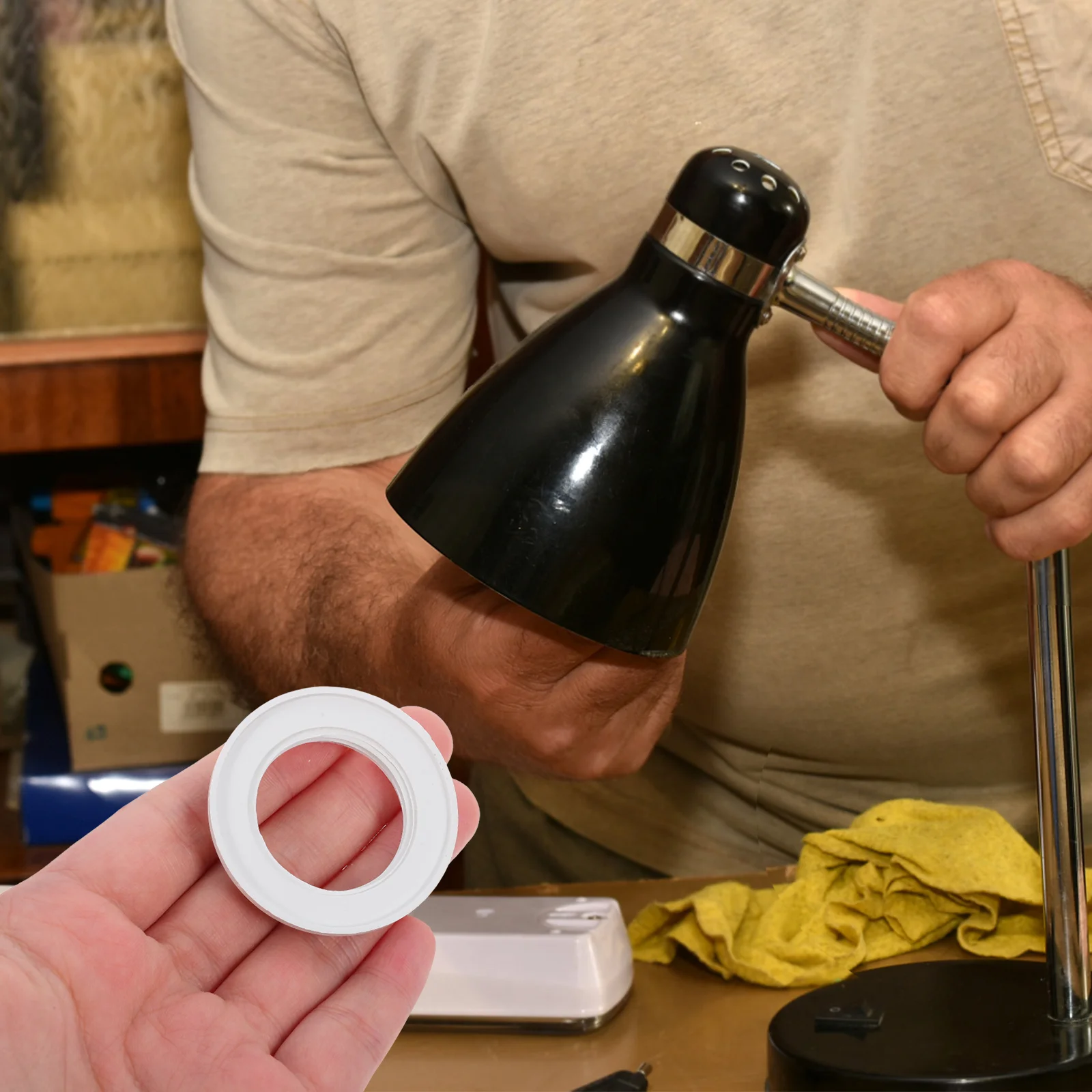 

10Pcs Strong Load-Bearing Lamp Shade Ring Collar Easy Installation for Floor Lamp Parts Accessories Lampshade Reducer Ring