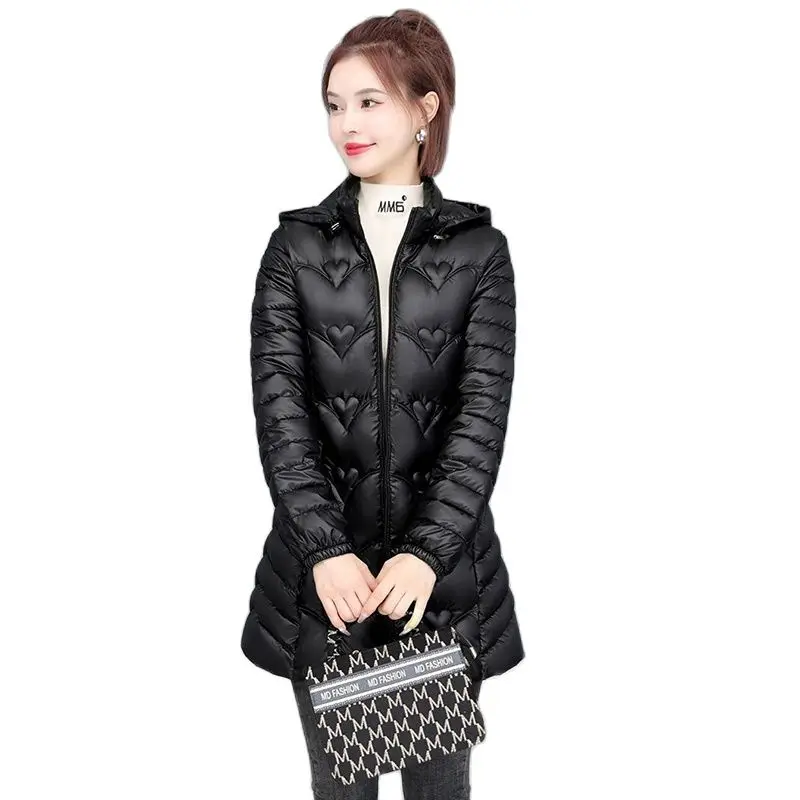 

Bright Hooded Cotton-padded Clothes Womens Long Winter Explosions Cotton-padded Fashion Anti-season Slim Large Size Coat