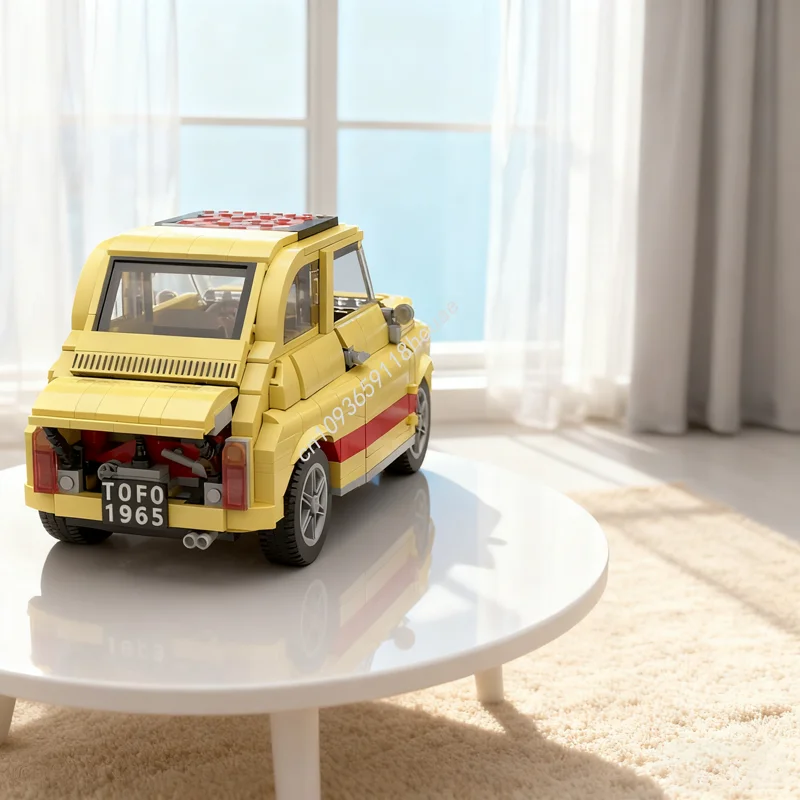 

918pcs MOC Fiat SS Abarth Mod Creatored Model Building Blocks Construction DIY Creative Toys Brick Festivals Gift Birthday