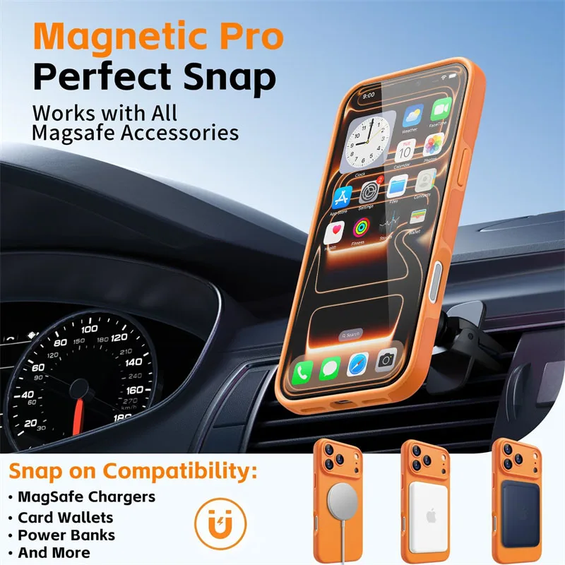 حافظة هاتف رسمية لهاتف آيفون 17 Air 15 14 11 12 13 16 Pro Max لهاتف Magsafe واقي شحن مغناطيسي من السيليكون السائل غطاء ناعم #6