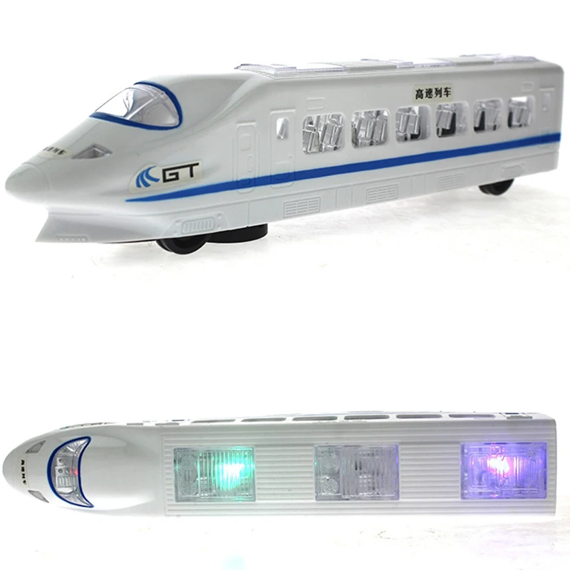 1Pc Children Electric Light-emitting Simulation Harmony High-speed Train Toys Fun Hot Toys Boys Train Toy Festival Birthday Gift