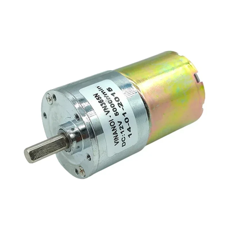 ZGB37 Mini 37mm Gear Motor DC 5V-12V 17RPM-45RPM Slow Speed Large Torque Metal Gearbox Gear Reduction Motor