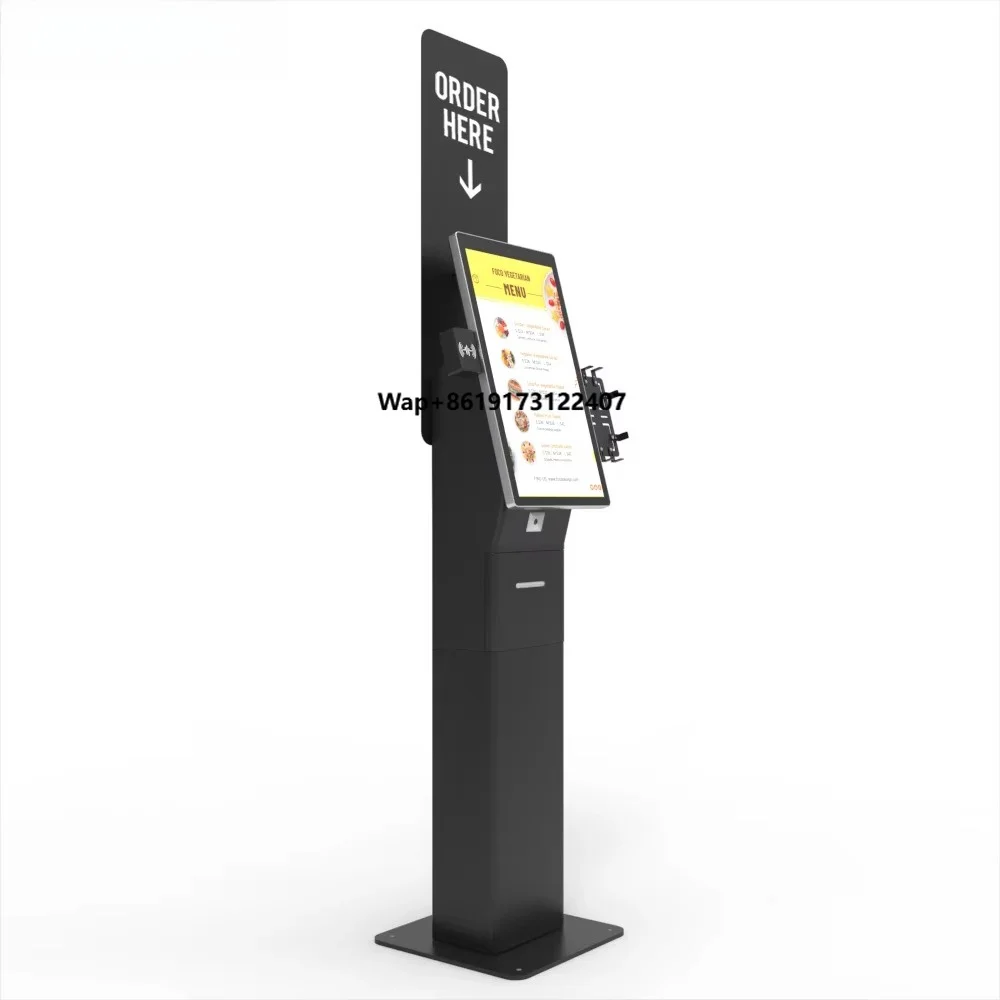 All One POS System Hotel Checkout Payment Capacitive Touch Screen Self-Service Ordering Floor-Standing Kiosk with SDK Multi-OS