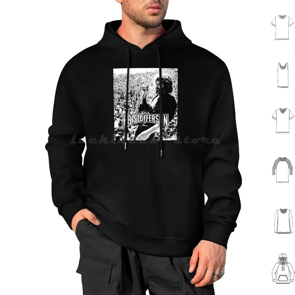 Alockett6 Kris Kristoffersoon Cover Hoodies Long Sleeve Kristofferson Live Tour Concert Album 2022 2023 Logo