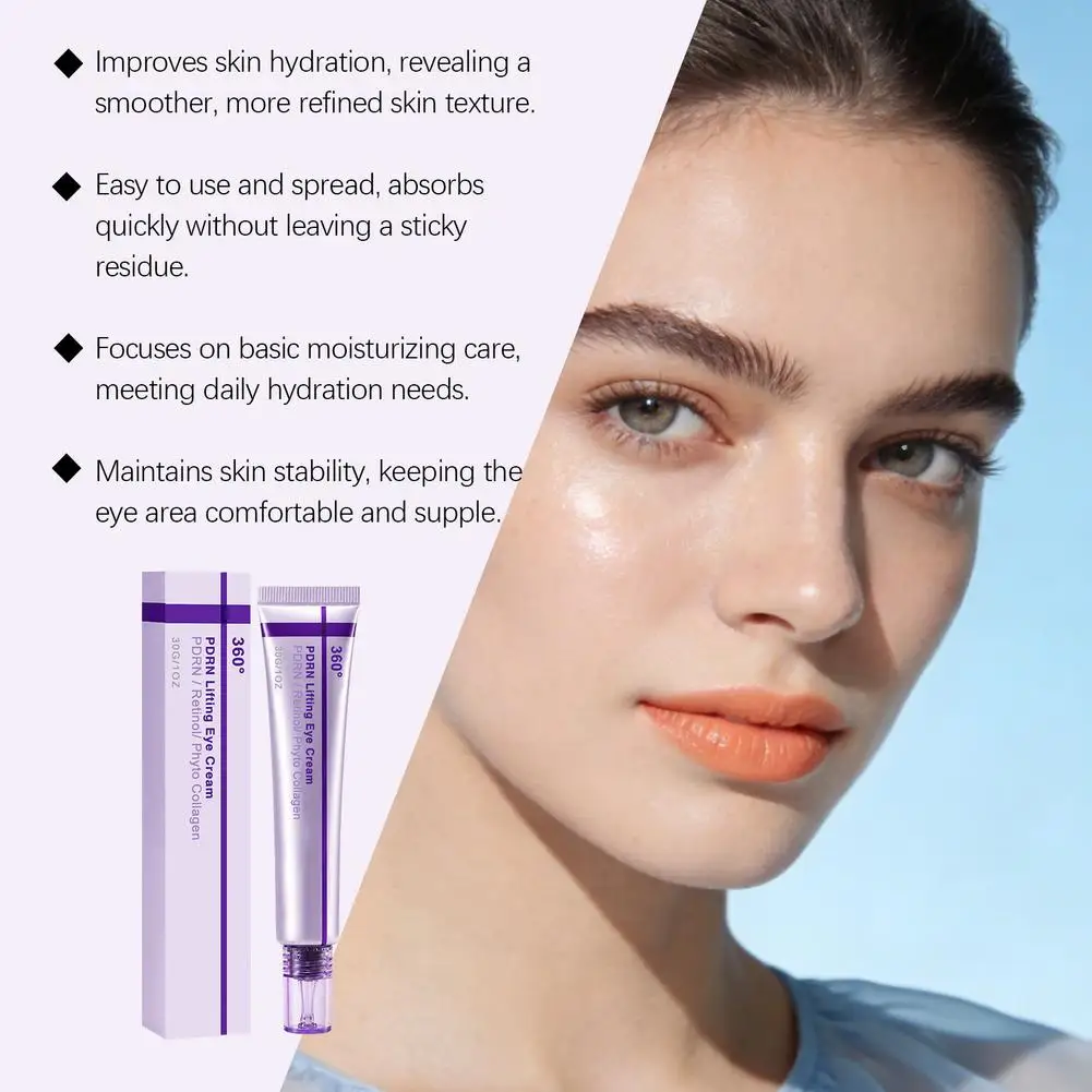 PDRN Firming Eye Cream for Dark Circles & Puffiness – Lifting & Brightening Under Eye Treatment, Moisturizing Fine Line Care