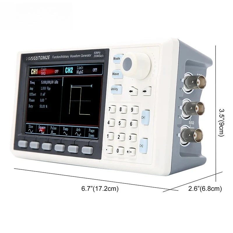 Function Signal Generator UTG932E UTG962E 30Mhz 60Mhz Portable Dual Channel Arbitrary Waveform Frequency Meter Generator