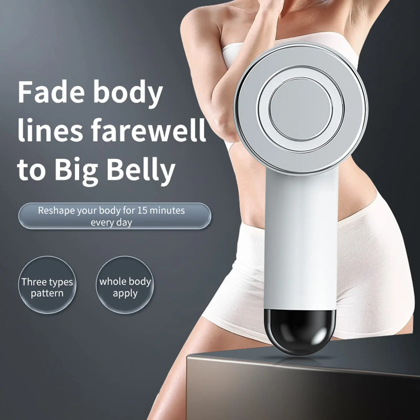 Cellulite Massager EMS & RF Radio Frequency Body Slimming Machine Fat Burner 3 Modes Sculpting Machine for Belly Arm Waist Leg