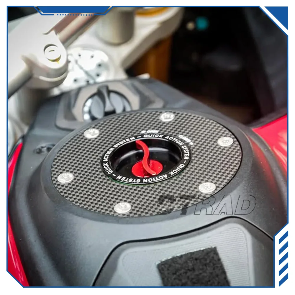 For BMW K1200R Sport K1300R K1200S K1300S 2007-2015 Carbon Fiber Keyless Fuel Tank Cap Motorcycle Gas Oil Plug Quick Action Cap