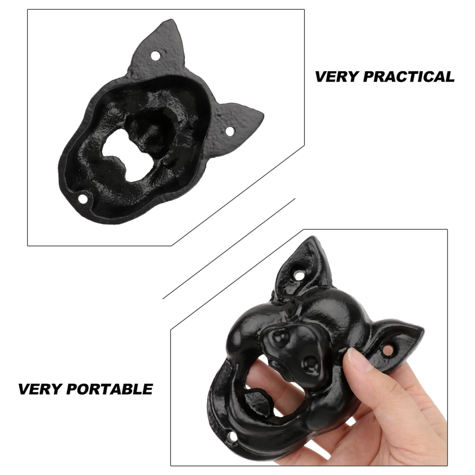 

1pc Pig Head Bottle Opener Wall Mounted Iron Beer Opener Sturdy Drinking Accessories for Kitchen Pub Bar KTV Use