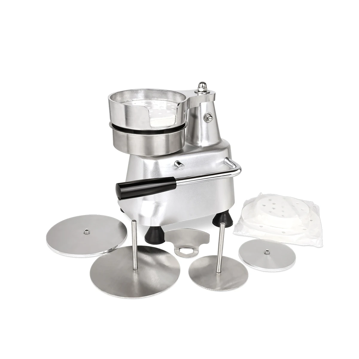 //3 In 1 Commercial Burger Patty Maker, Hamburger Beef Patty Press 304 Stainless Steel Bowl, Meat Forming Processor