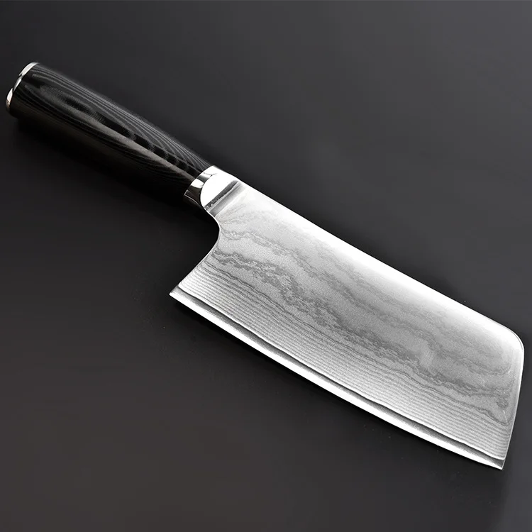 

Chinese Chef Knife Damascus Steel Cleaver Slicing Kitchen Knives For Cutting Vegetables And Meat Cooking Tools Micarta Handle