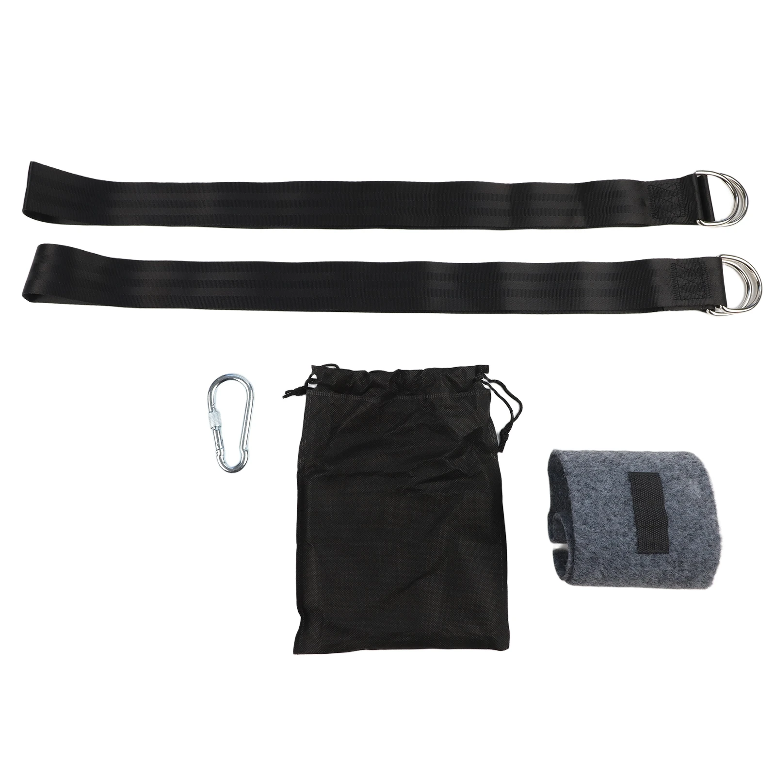 2pcs Swing Strap Kit with 150 x 5 cm Straps Self Locking Screw and Reinforced D Rings for Outdoor Swing Safety