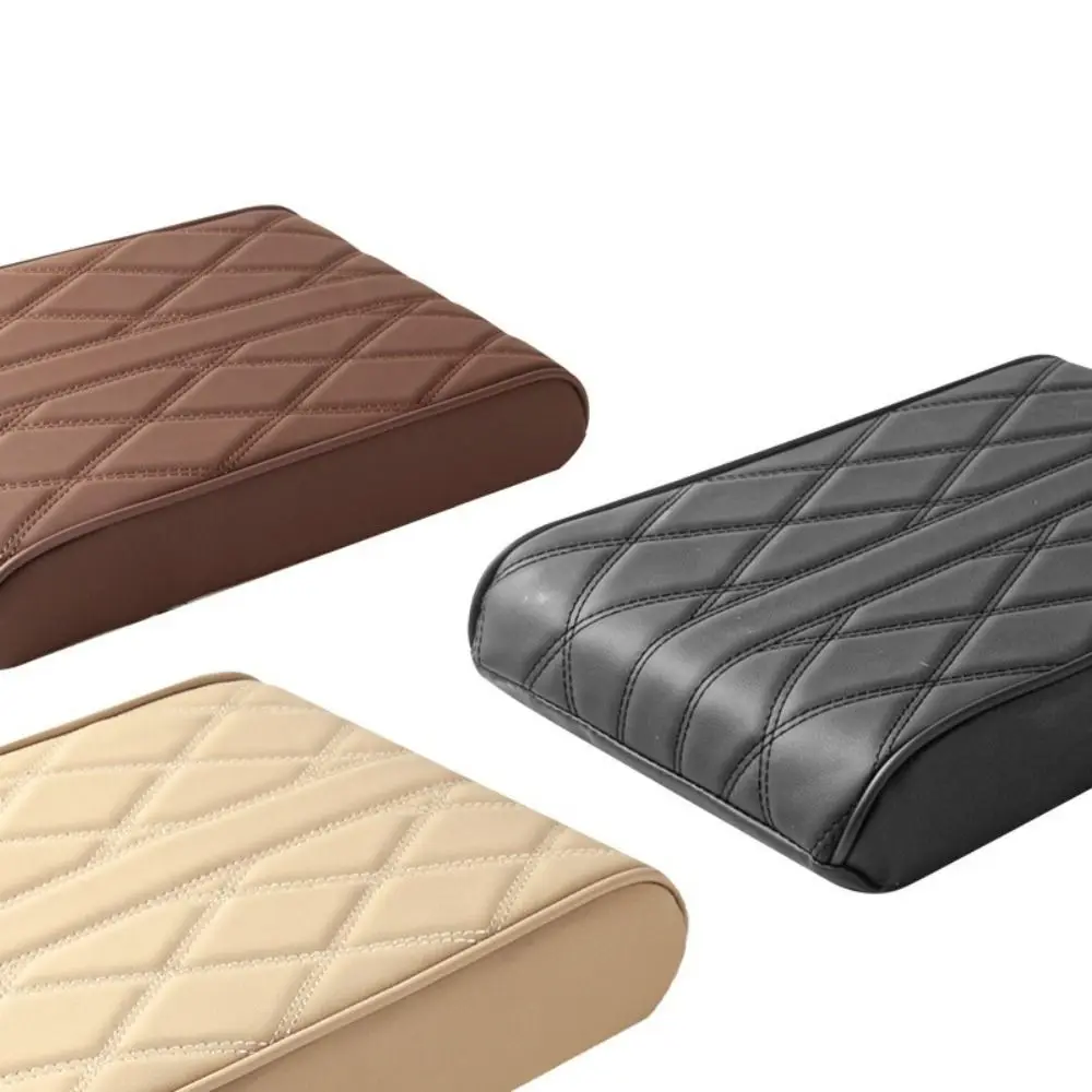 New Anti-fouling Car Armrest Pad Memory Cotton Waterproof Armrests Storage Box Mat Leather Auto Center Cushion Cover Auto