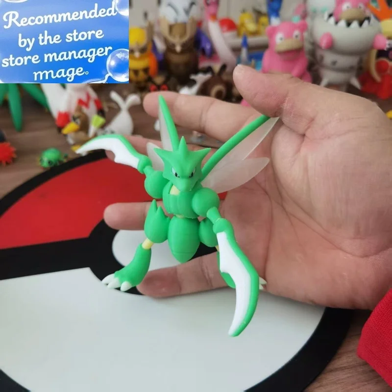 アニメ-scyther-スケール世界-1-20-アクションフィギュアかわいい人形-3d-プリントかわいい漫画のキャラクターデスクトップモデル子供の誕生日のおもちゃギフト