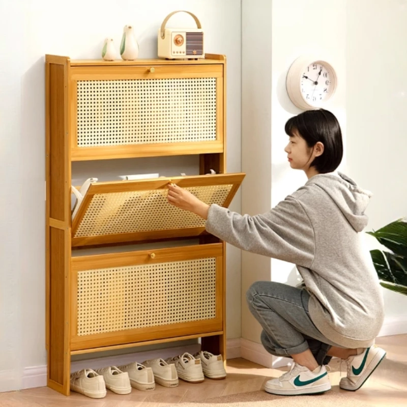 

Storage Nordic Shoe Cabinet Indoor Household Organizer Living Room Shoe Racks Ultra Thin Dorm Rangement Chaussure Home Furniture