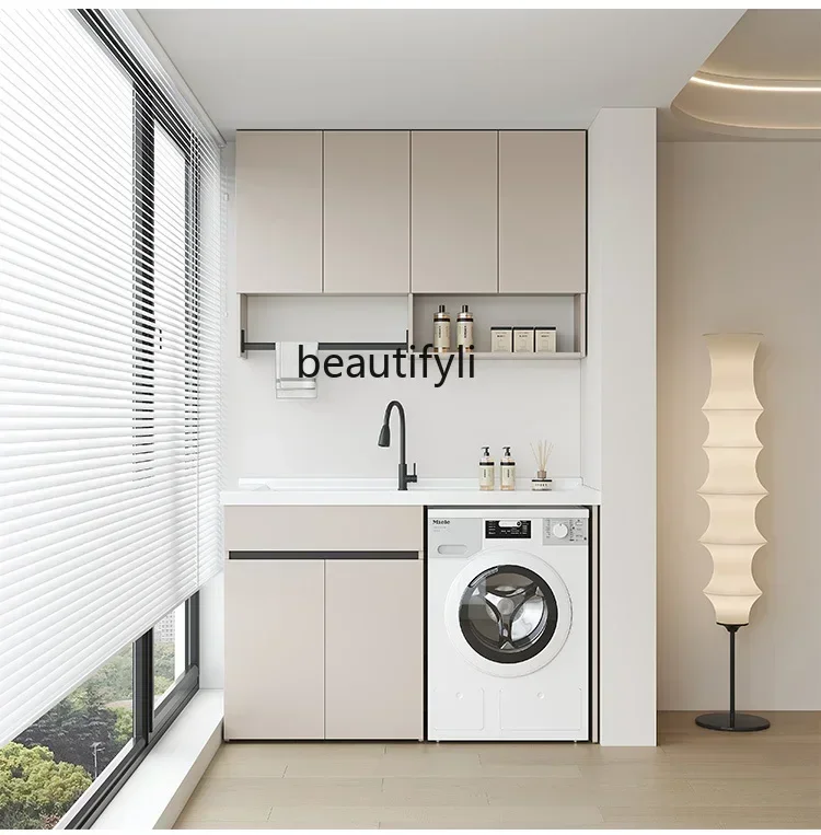 

B6 lt Honeycomb Aluminum Full-Version Washing Machine Cabinet All-in-One Cabinet Balcony Assembled Cabinet