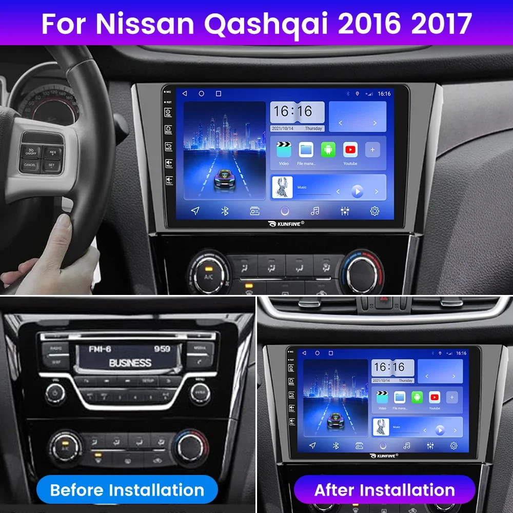 Android Car Radio For Nissan Qashqai 2016-2018 Car Stereo 2Din Octa Core GPS Navigation Player IPS Screen Carplay Android Auto