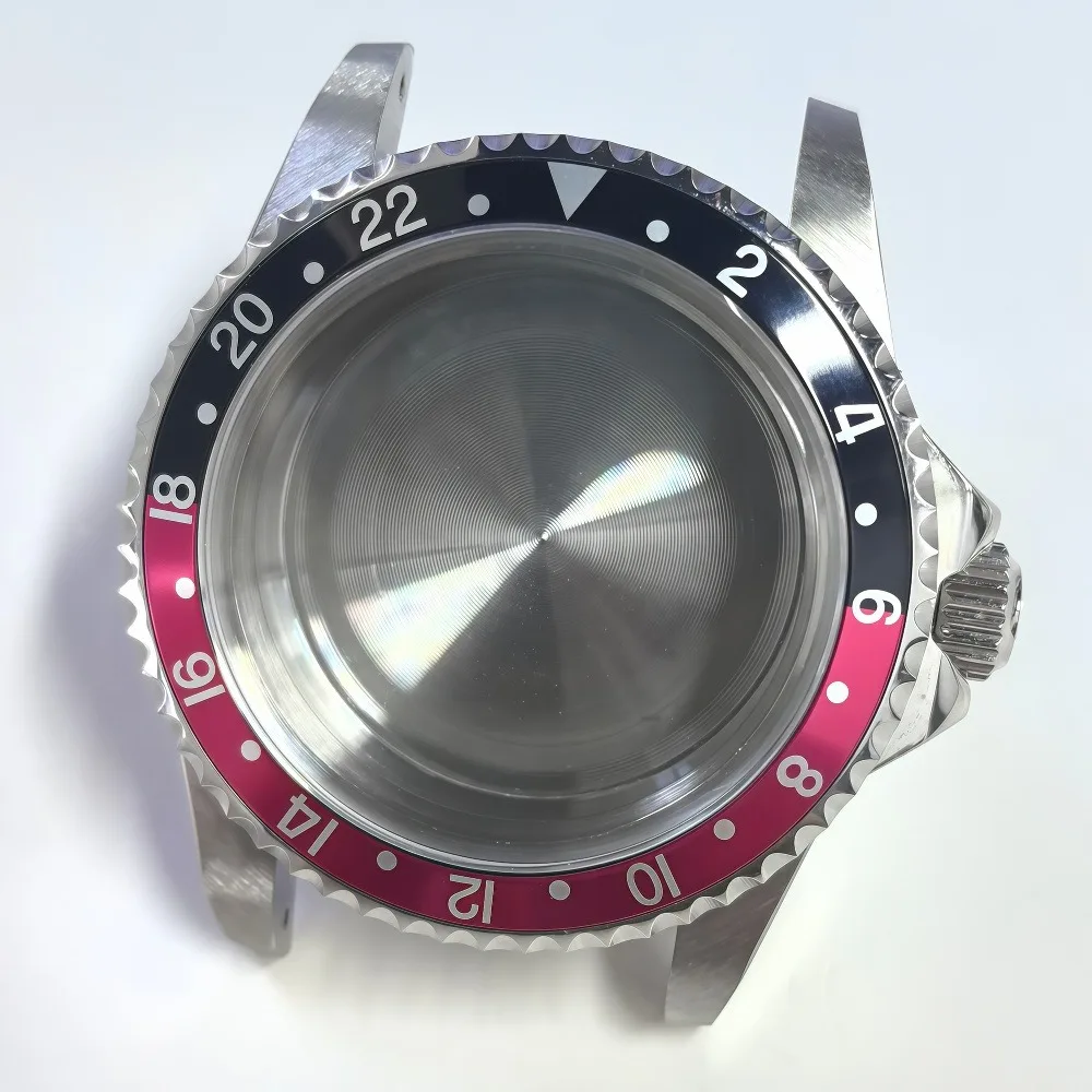 40 مللي متر ساعة حافظة متوافقة NH35 حركة الفولاذ المقاوم للصدأ 28.5 مللي متر الطلب مقاوم للماء وزارة الدفاع ساعة أجزاء لصنع ساعة ذاتية الصنع