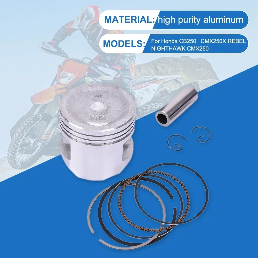 

53mm 53.25mm 53.5mm 53.75mm 54mm Motorcycle Engine Piston Rings For Honda CMX250C A AC CMX250 CMX REBEL 250 96-97 99-09 2012-14